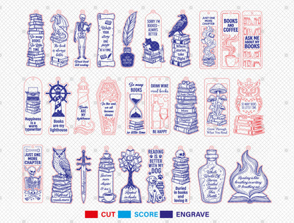 Bookmark SVG Bundle 28 Designs for Glowforge and xTool