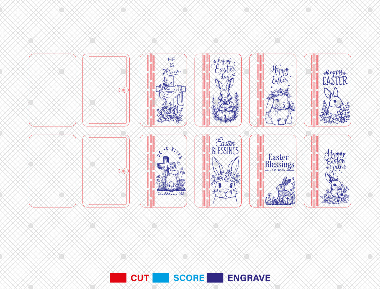 Easter Money Holder & Gift Box Laser Cut File | Religious Bunny SVG | Digital Download | Ready to Cut for Glowforge, xTool, LightBurn, etc.