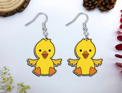 Cute Farm Animal Earrings SVG Laser Cut File for Glowforge