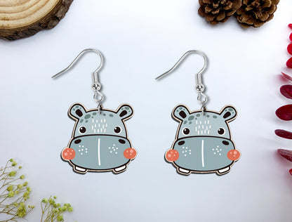 Cute Safari Animal Earrings SVG Bundle Laser Cut File