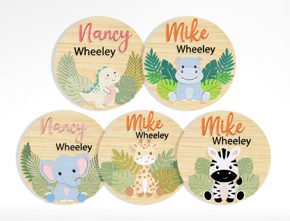 Safari Name Sign SVG Bundle Laser Cut File for Glowforge and xTool