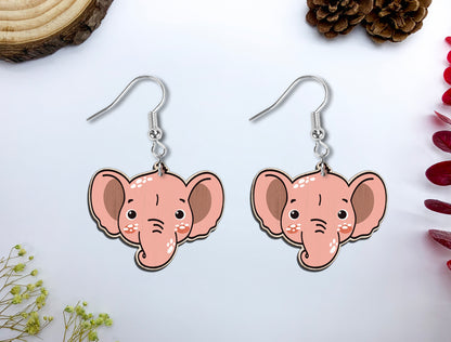 Cute Safari Animal Earrings SVG Bundle Laser Cut File
