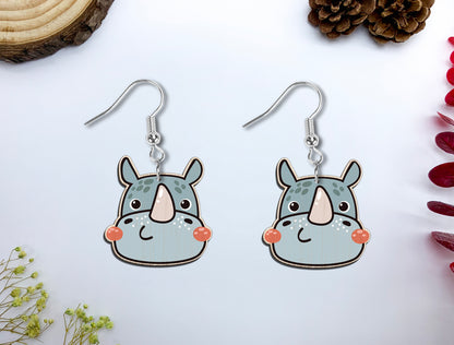 Cute Safari Animal Earrings SVG Bundle Laser Cut File