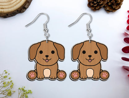 Cute Farm Animal Earrings SVG Laser Cut File for Glowforge