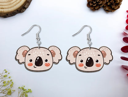 Cute Safari Animal Earrings SVG Bundle Laser Cut File