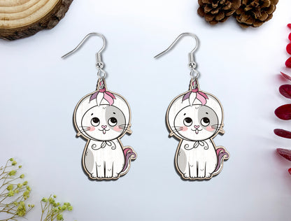 Cute Animal Costume Earrings SVG Bundle Laser Cut File