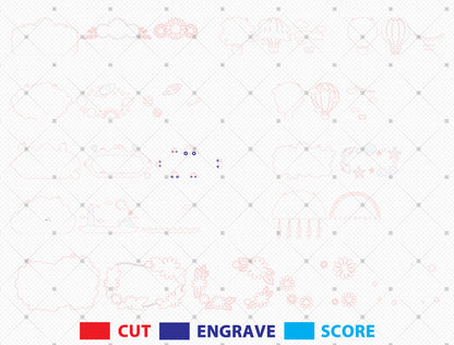 Kids Name Sign SVG Bundle File for Glowforge and xTool