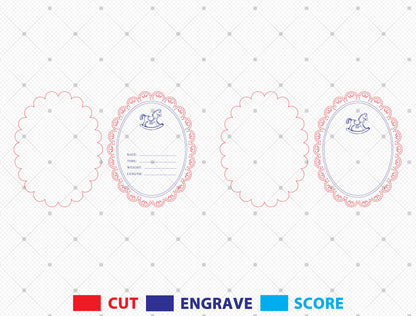 Baby Name Announcement Sign SVG File for Glowforge and xTool