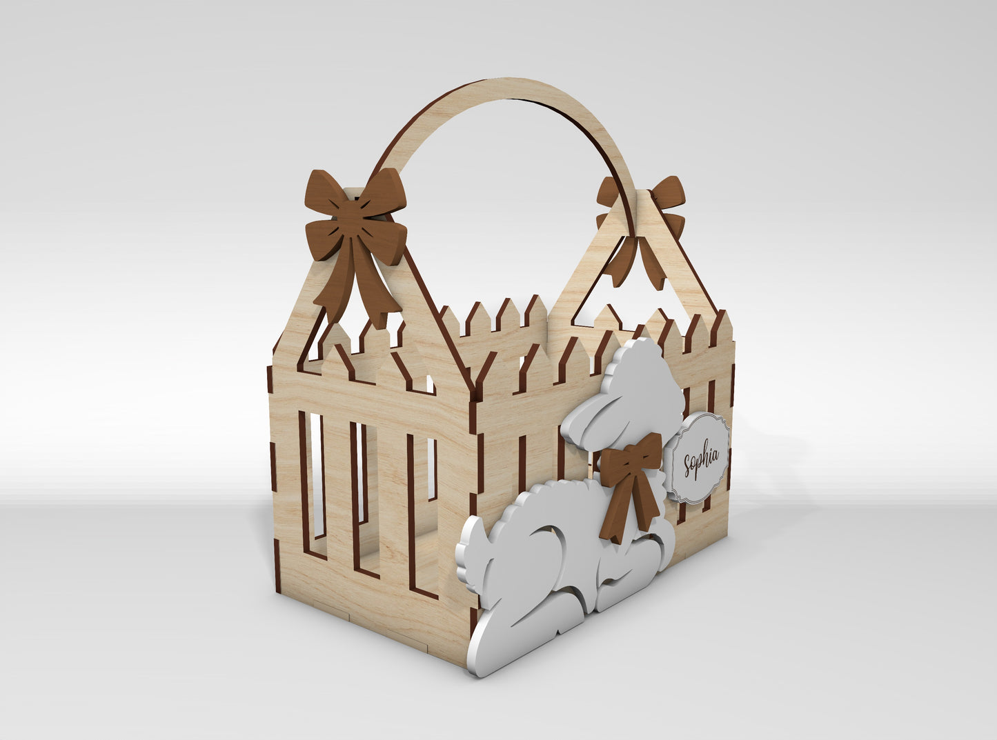 12 Easter Bunny Basket Bundle SVG Laser Cut for Glowforge and xTool