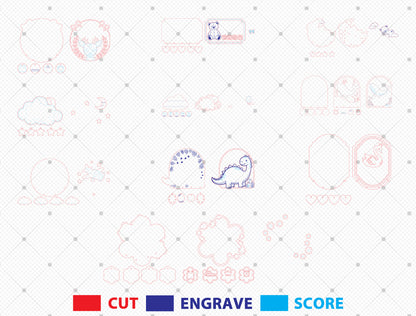 Woodland Baby Name Sign SVG File for Glowforge and xTool
