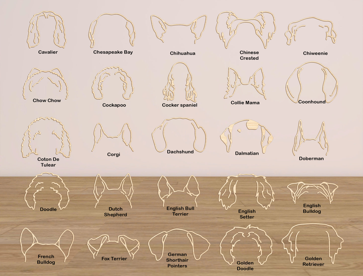 Dog Memorial Halo Sign SVG Laser Cut File for LightBurn
