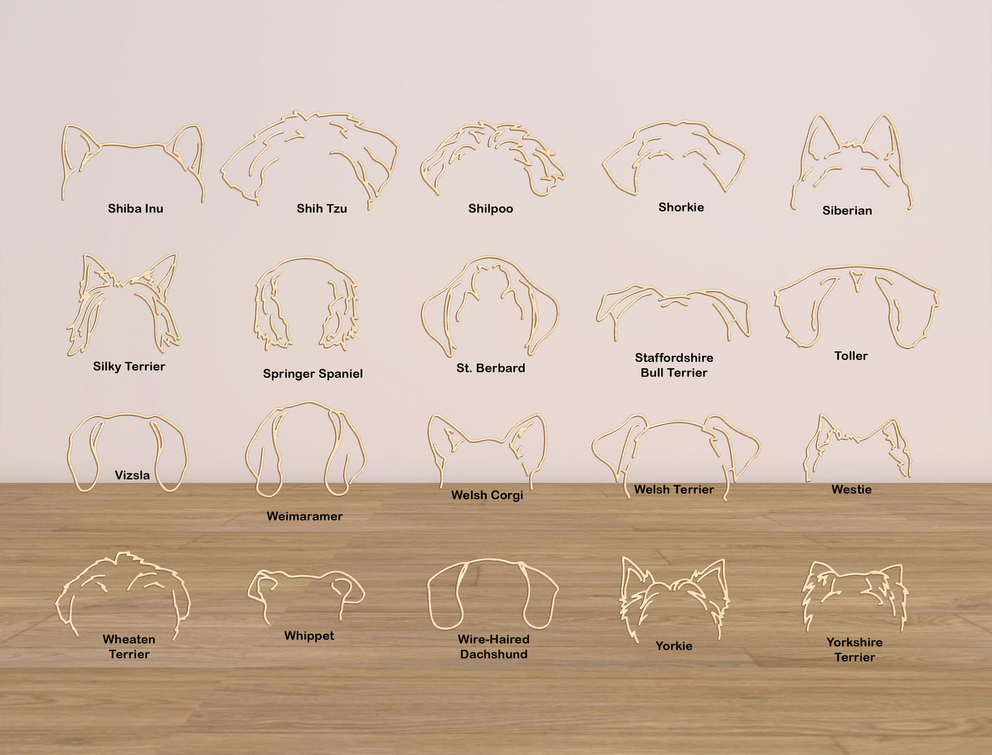 Dog Memorial Halo Sign SVG Laser Cut File for LightBurn