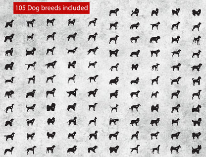 105 Dog Breeds Rainbow Memorial Ornament SVG Bundle Laser Cut File for Glowforge