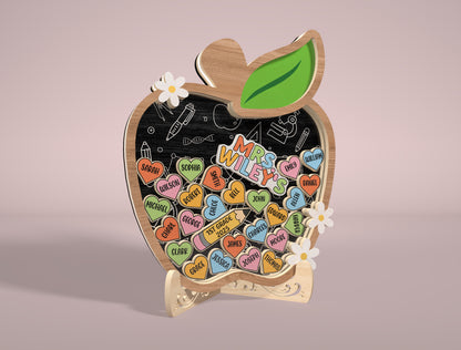 Personalized Teacher Shaker Decor SVG Laser Cut File for LightBurn and Glowforge