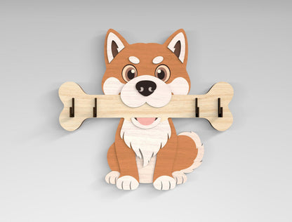 Dog Breed Key Holder SVG Bundle for Glowforge and LightBurn