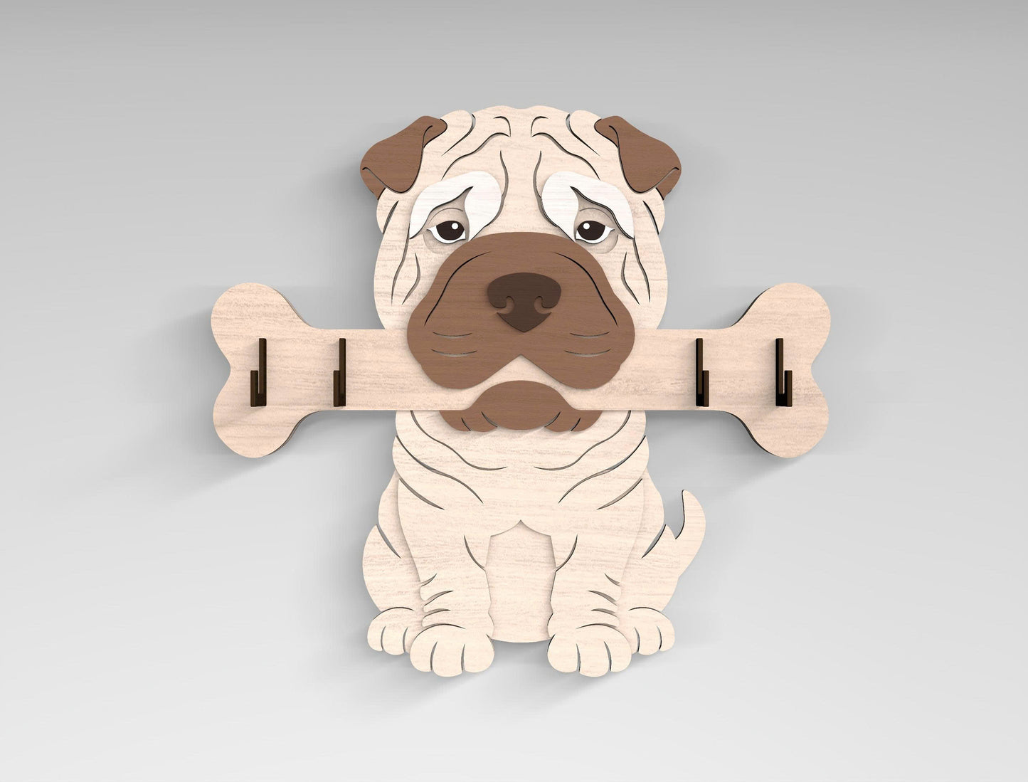Dog Breed Key Holder SVG Bundle for Glowforge and LightBurn