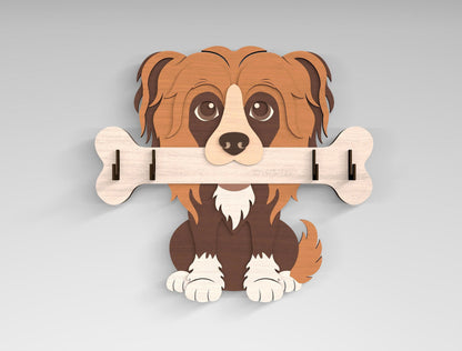 Dog Breed Key Holder SVG Bundle for Glowforge and LightBurn