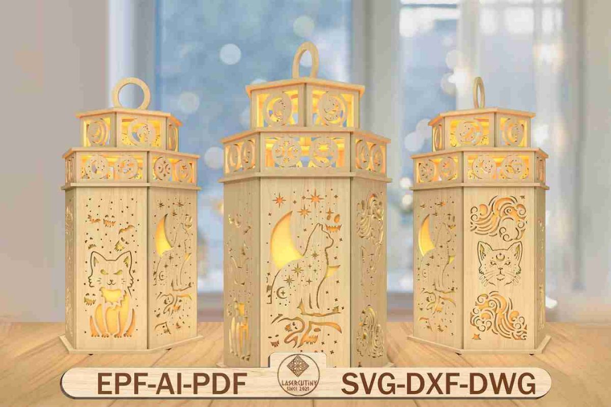 3D Mystical Lantern Laser Cut File Svg