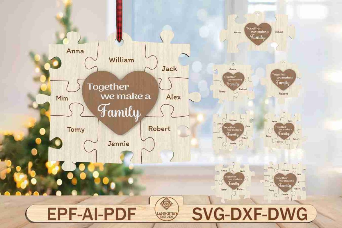 Personalized Puzzle We Make A Family Ornament Svg