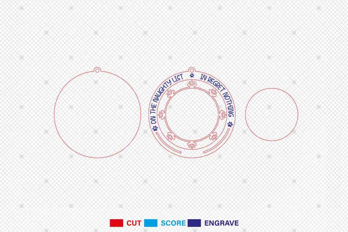 Personalized Photo Pawprints In The Snow Ornament Svg - Image 3