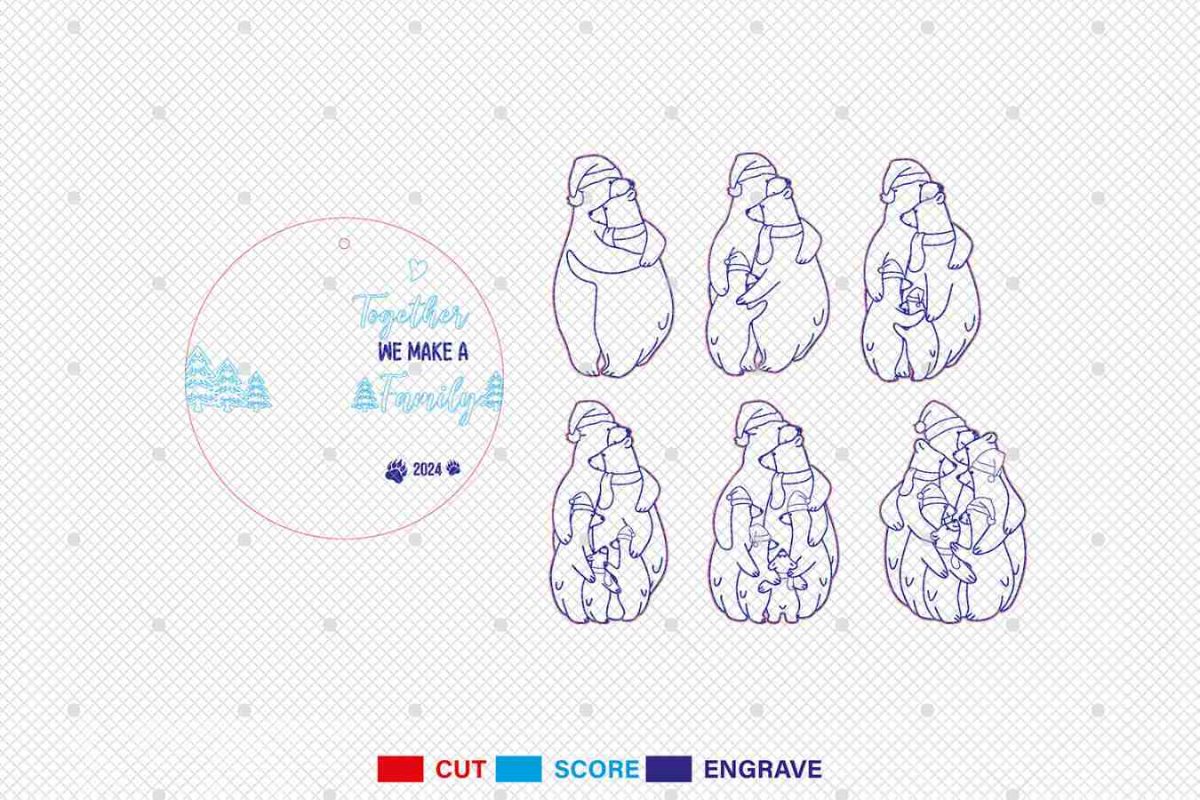 Personalized Together We Make a Family Ornament svg - Image 3