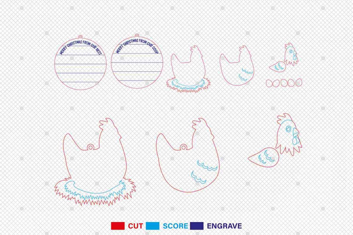 Personalized Chicken Nest Family Ornament Svg,Christmas gift - Image 3