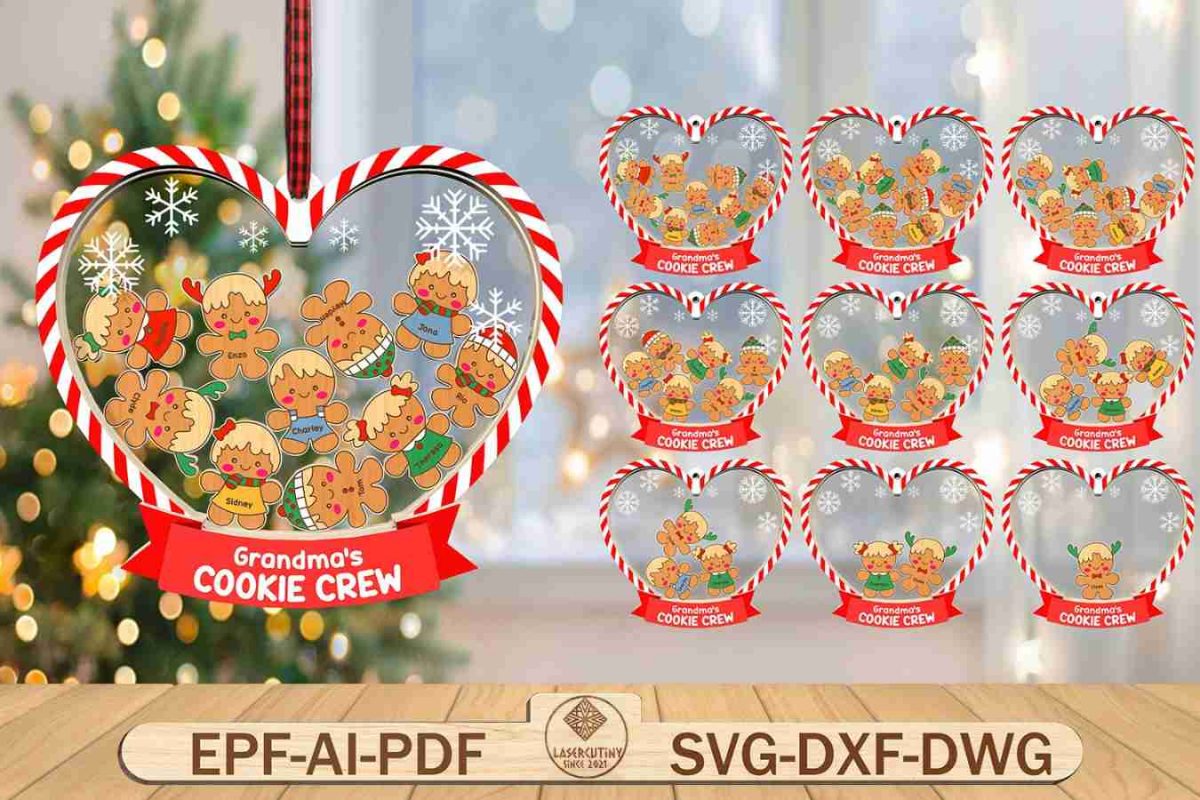 Personalized Christmas Family Ornament Svg