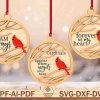 Christmas Memorial Ornament Laser Cut Files Svg