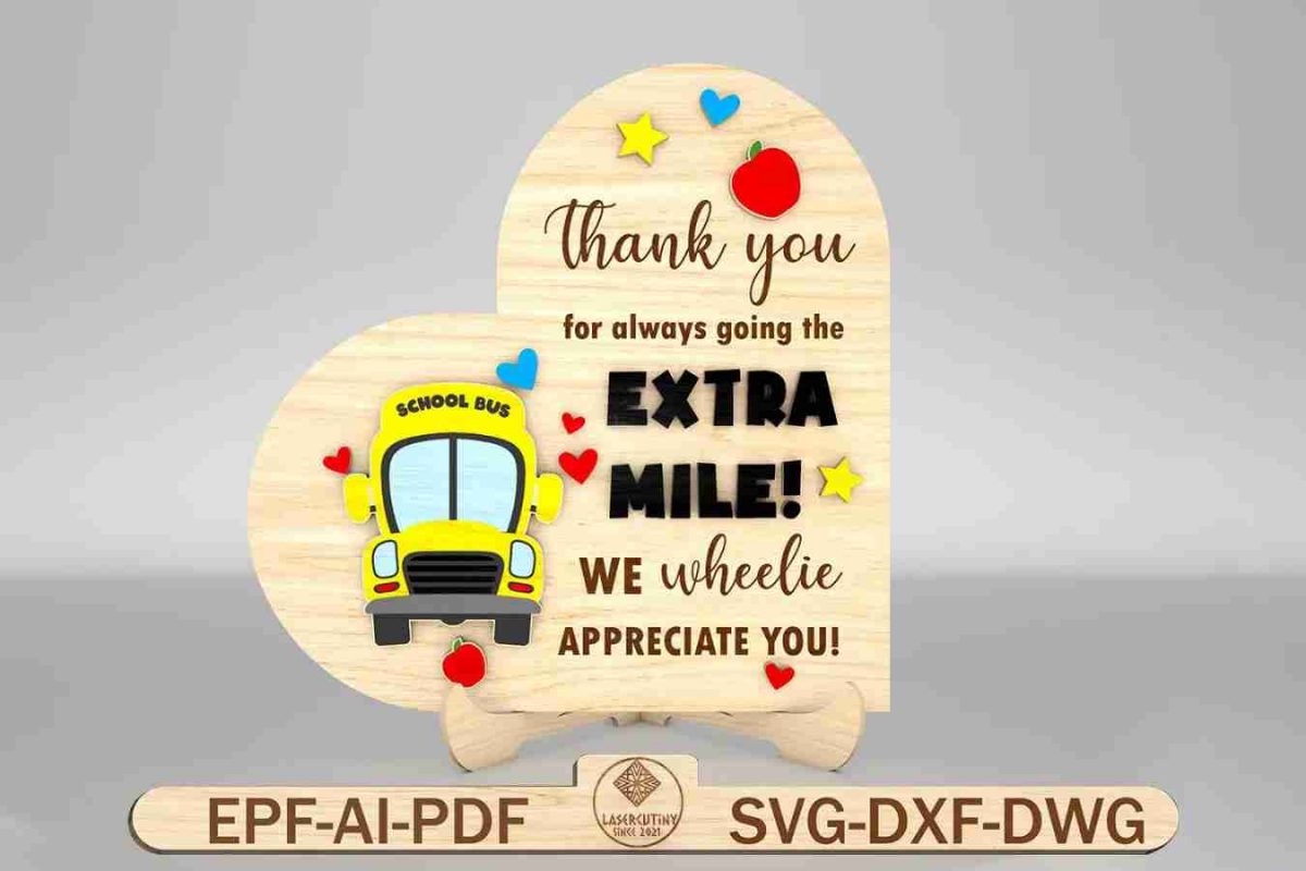 Bus Driver Heart Sign SVG