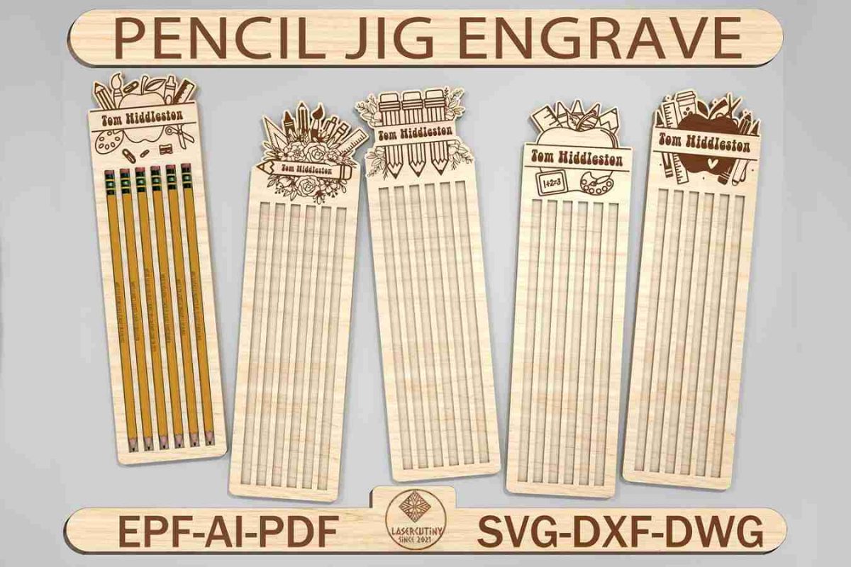 Pencil Jig Engrave Cut File Svg