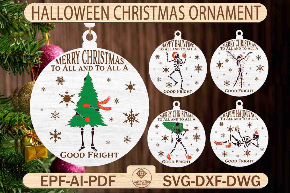 Halloween Christmas Ornament Cut File Svg