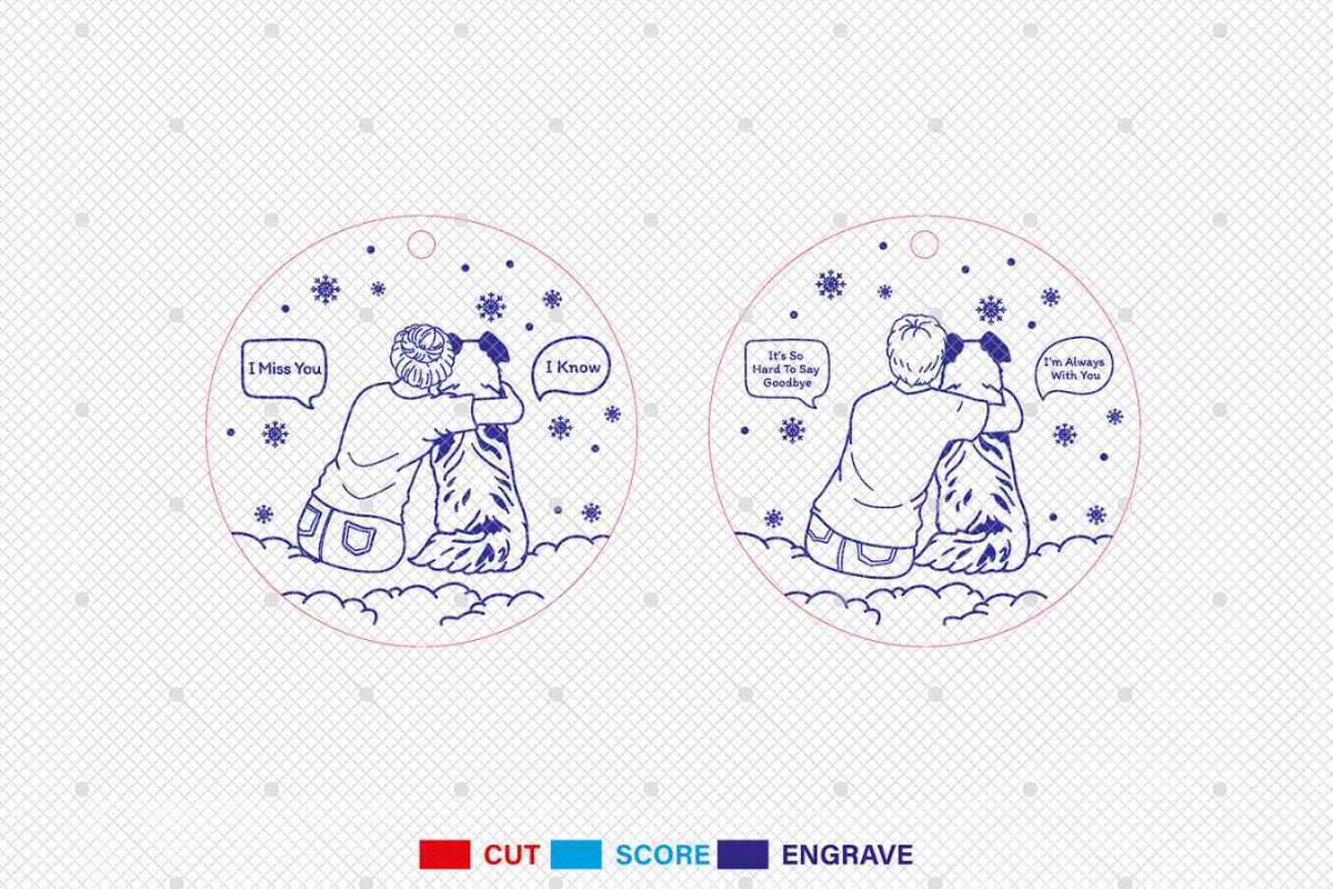 Personalized Loss of Dog Ornament Cut File Svg - Image 3