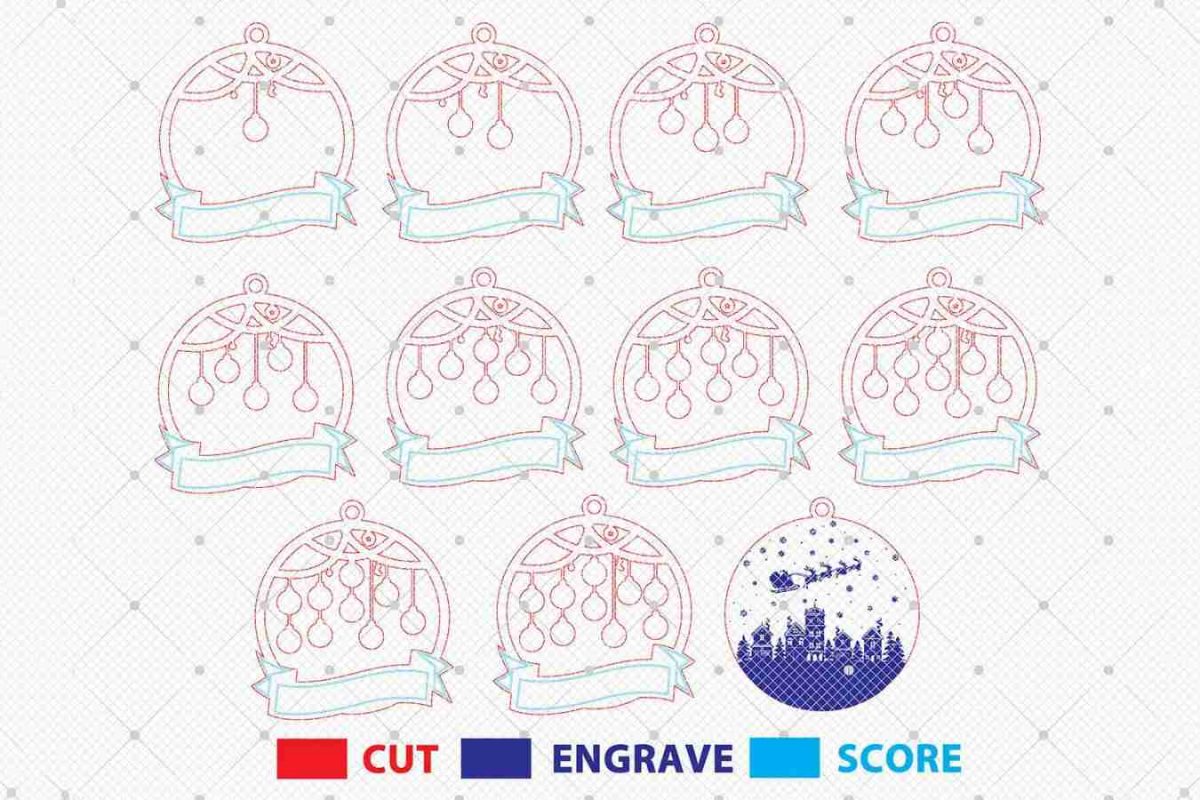 Personalized Family Christmas Ornament Cut File Svg - Image 3