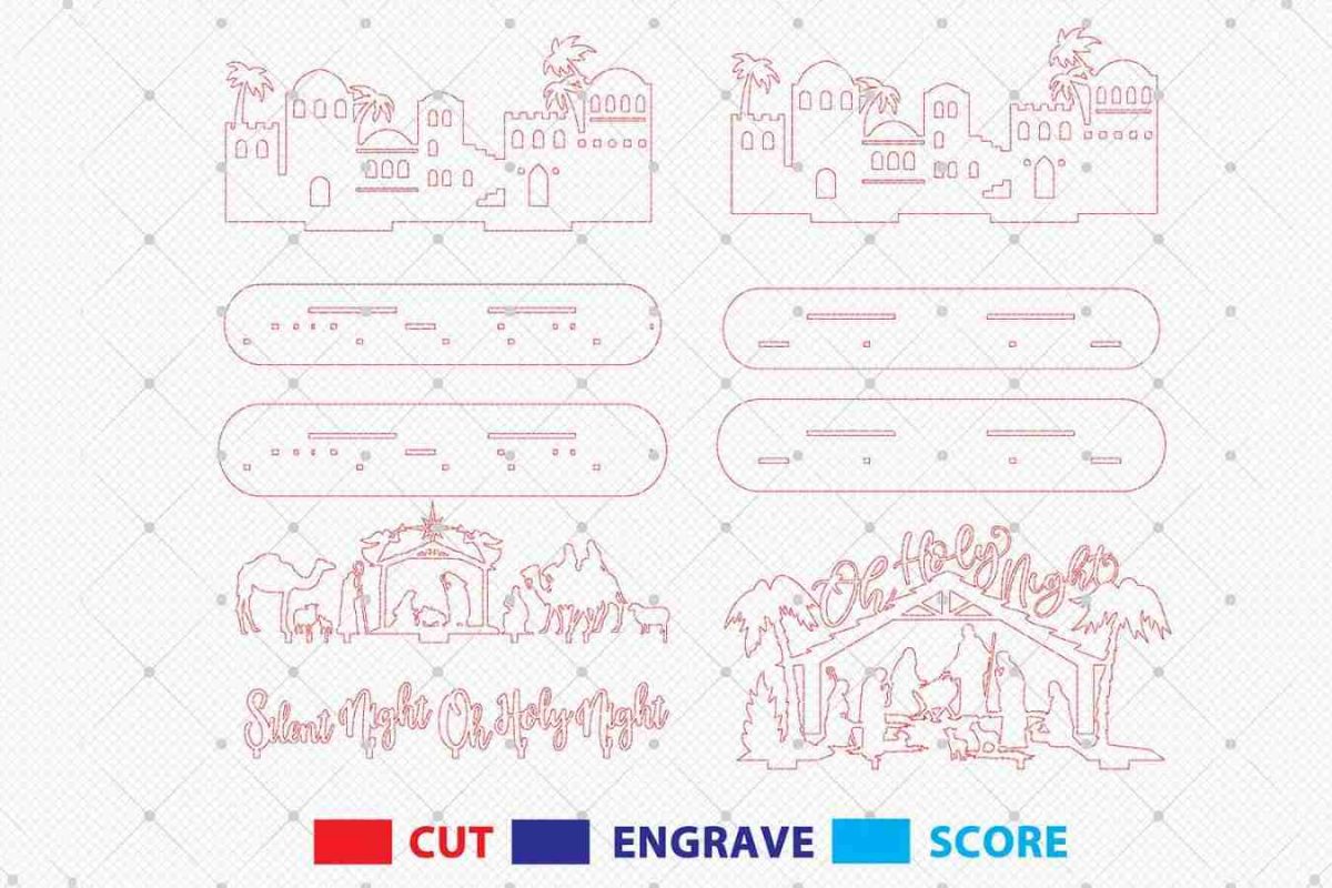 Nativity Scene Standing Layer Cut Files Svg - Image 3