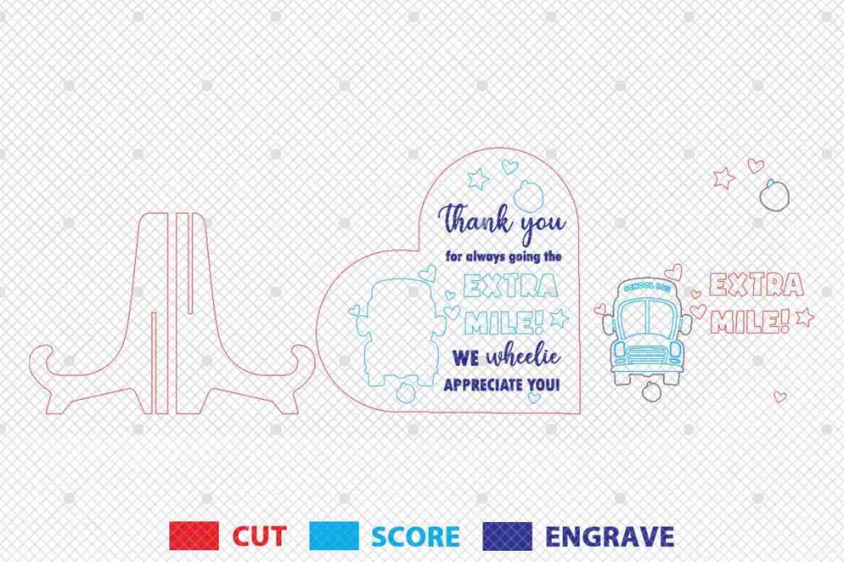 Bus Driver Heart Sign SVG - Image 3