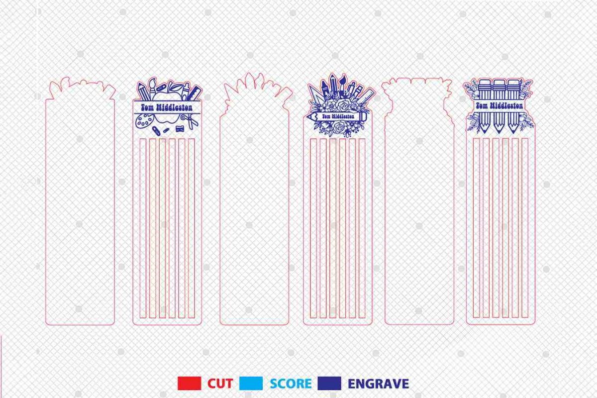 Pencil Jig Engrave Cut File Svg - Image 3