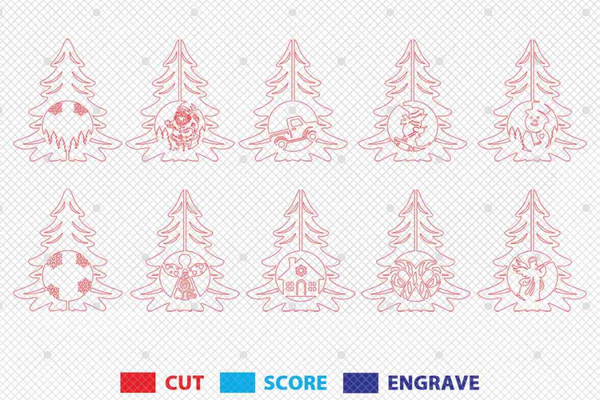 Christrmas 3D Standing Decoration Svg - Image 3