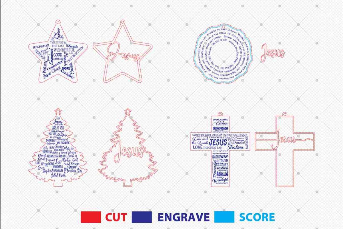 Merry Christmas Jesus Christ Ornament Svg - Image 3