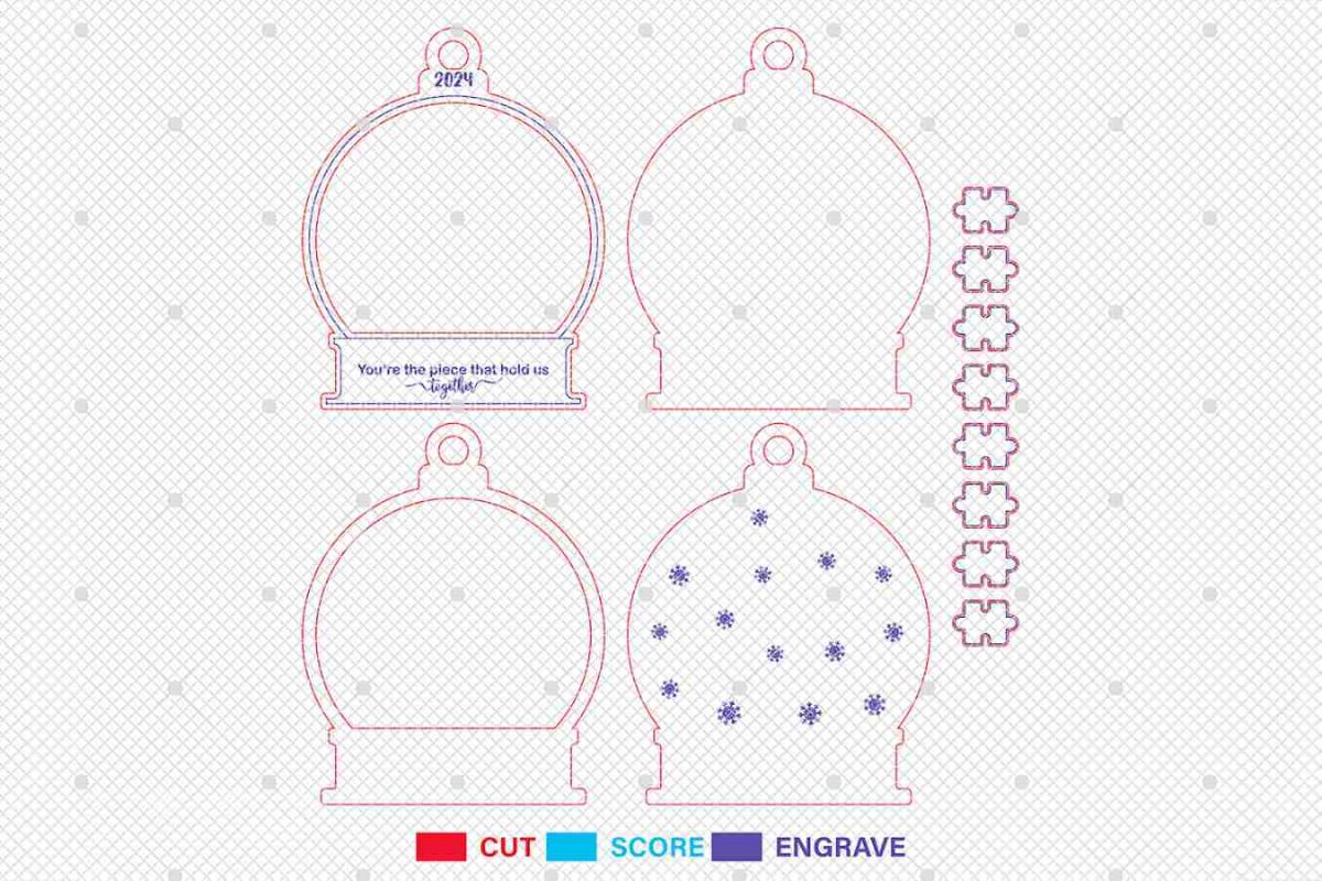 Personalized Grandma Christmas Ornament SVG - Image 3