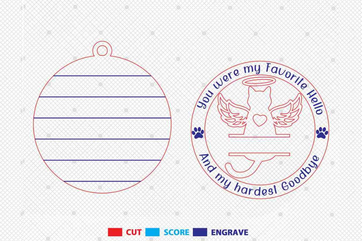 Personalized Pets Memorial Ornament Svg - Image 3