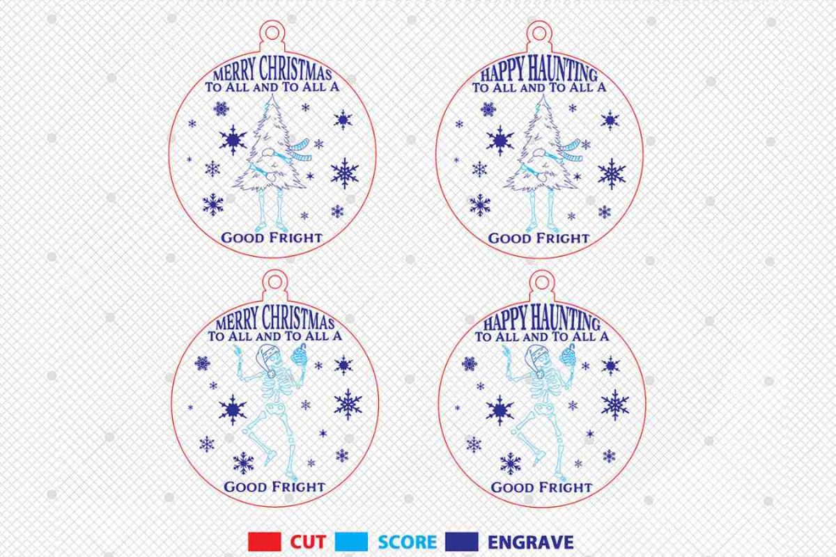 Halloween Christmas Ornament Cut File Svg - Image 3