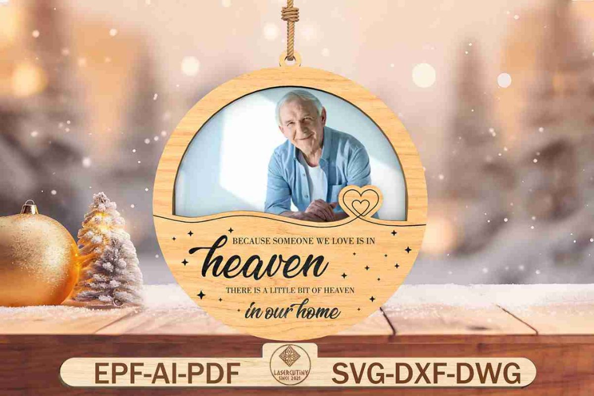 Personalized Remembrance Photo Frame Ornament Svg