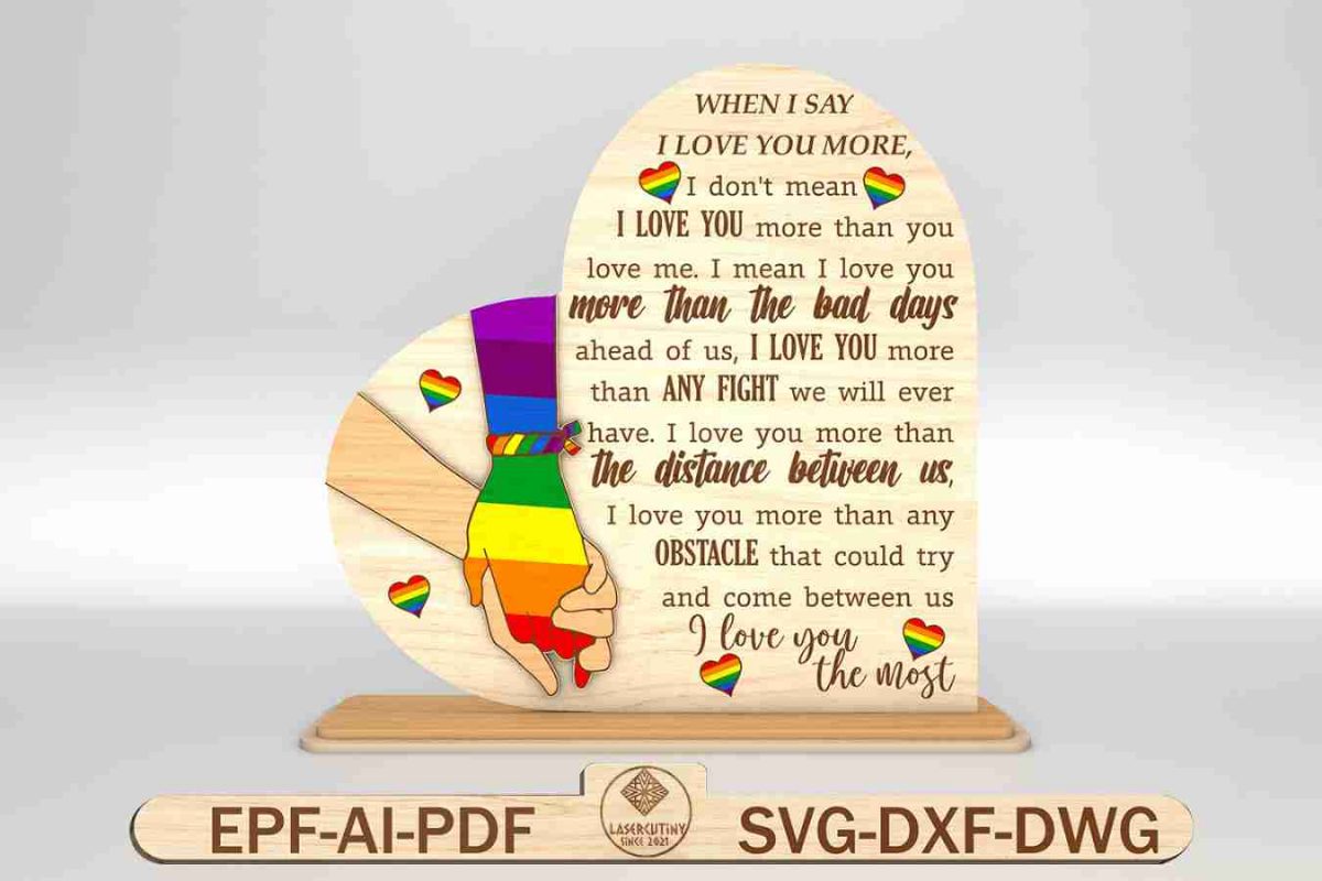 Personalized LGBT Couple Hands Heart Sign SVG