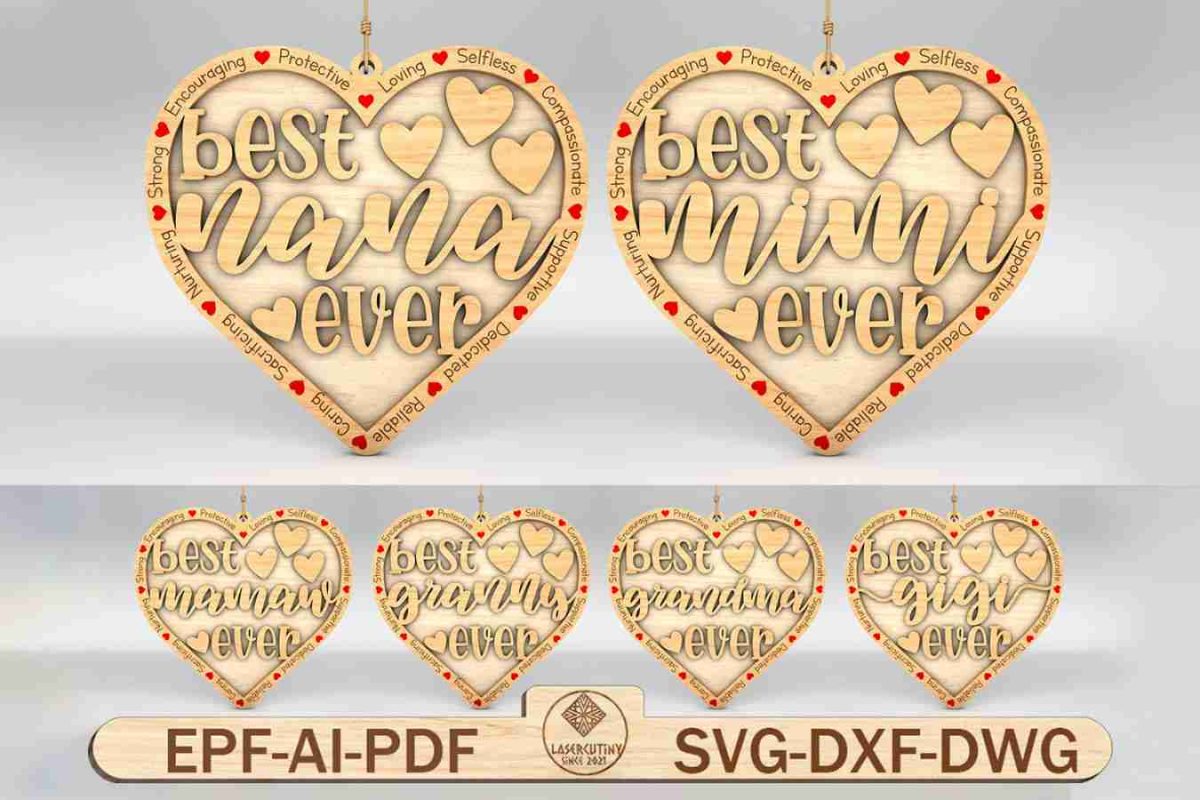 Best Grandma Ever Ornaments Svg