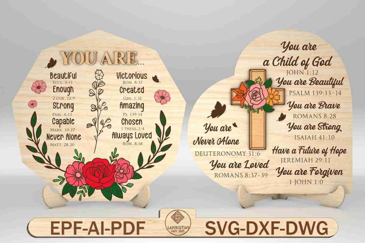 You are beautiful Christian Sign SVG