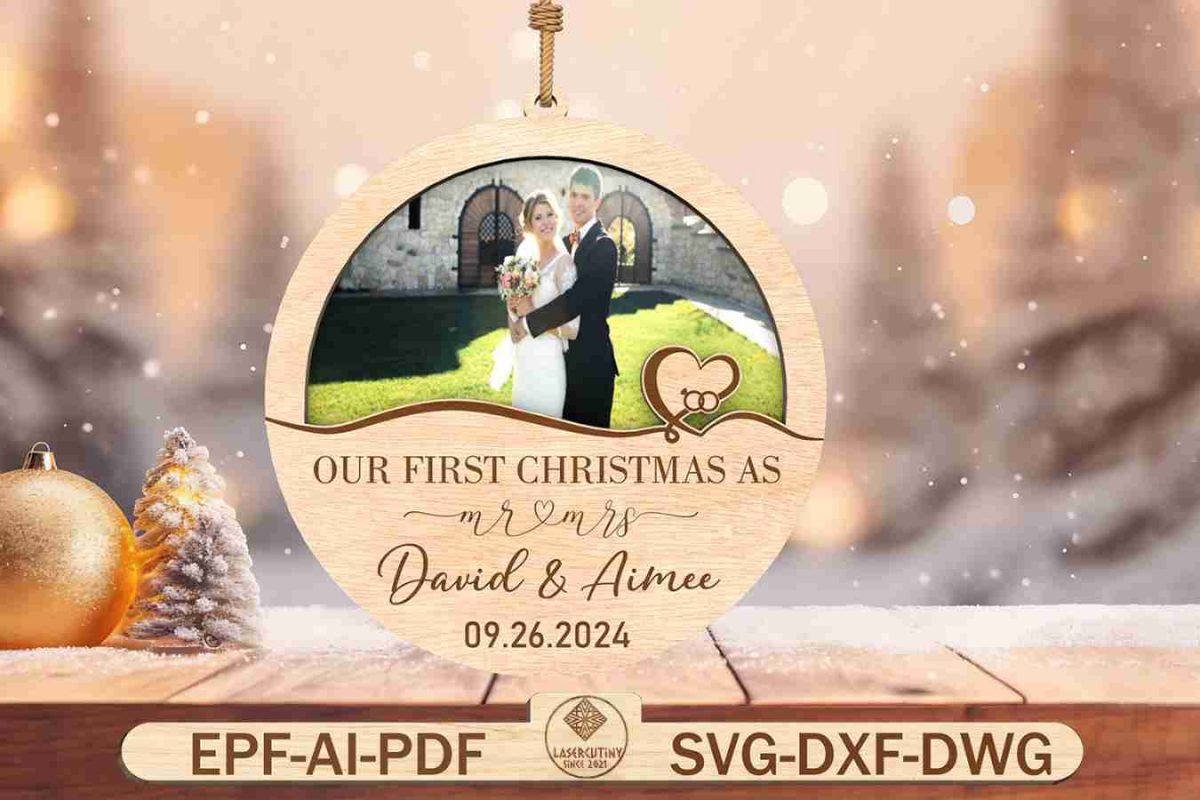 2024 Personalized First Christmas Mr Mrs Ornament Svg