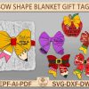 Bow Shape Blanket Gift Tags Svg