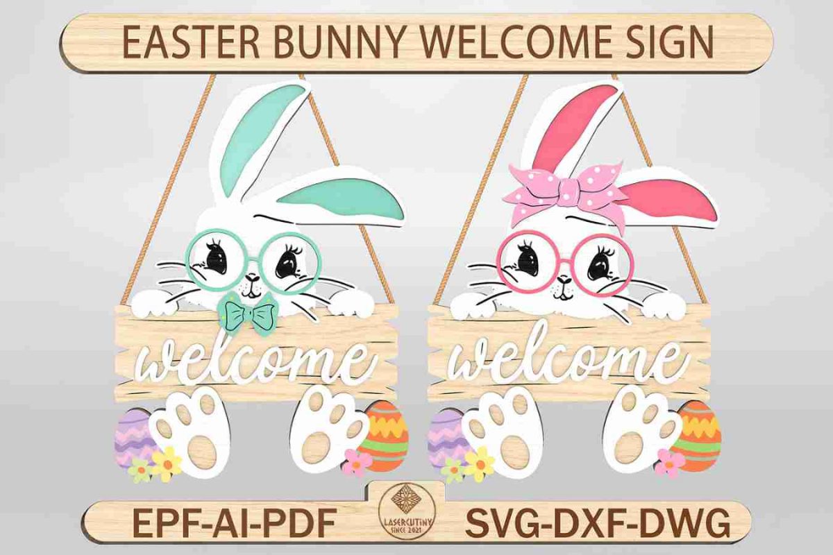 Easter Welcome Sign Svg
