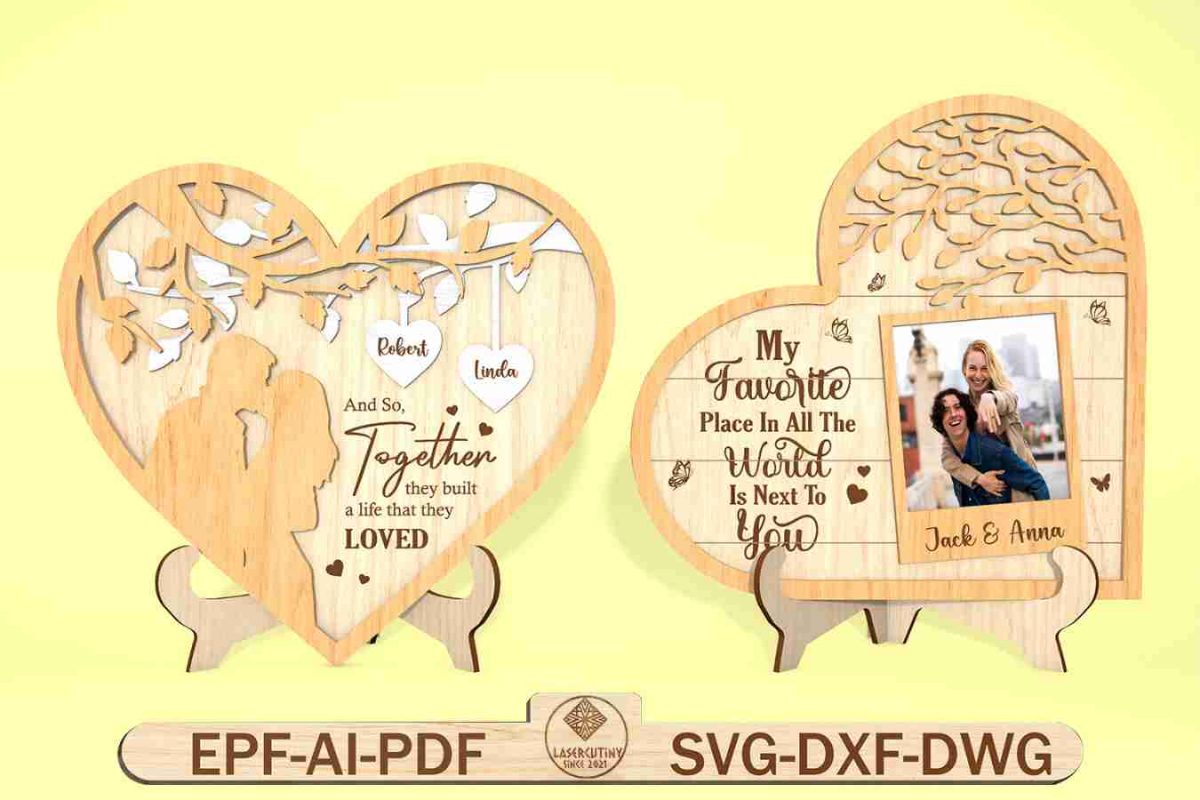 Personalized Romantic Couple Heart Sign svg