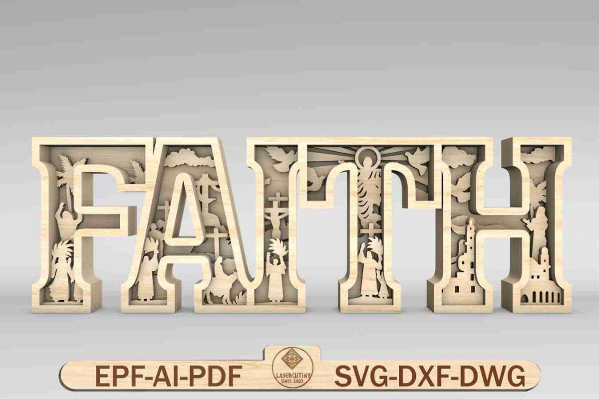Multilayer Easter Story Faith Scene Art SVG